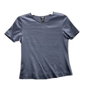 Morgan Taylor 100% Silk Shirt Women's Medium Stretch Y2k Corpcore 90's Chic Fem